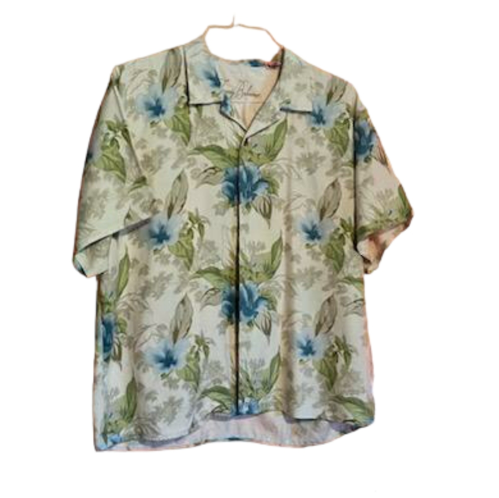 Tommy Bahama Tropical Floral Silk Shirt - Size Large